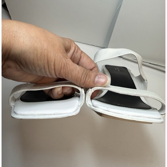 Rag & Bone Colt Leather Slip On Sandal In Brightest White Sz 10 - Picture 5 of 9